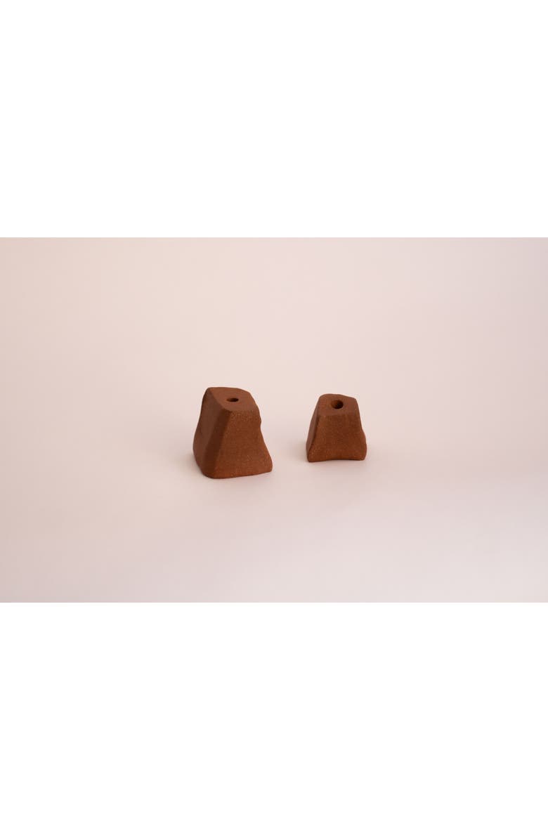 Dune Brooklyn Monolith Candle Holders, Main, color, Burnt Sienna