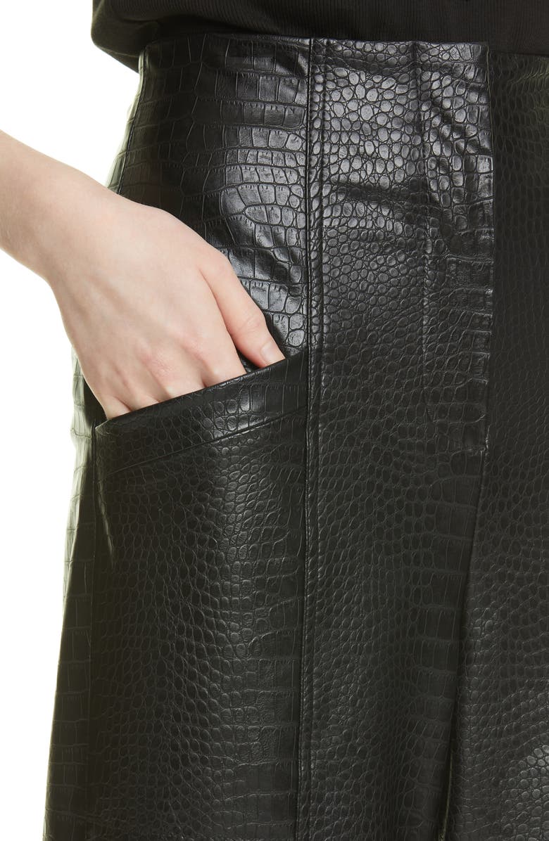 Veronica Beard Kita Faux Leather Ankle Pants, Alternate, color,