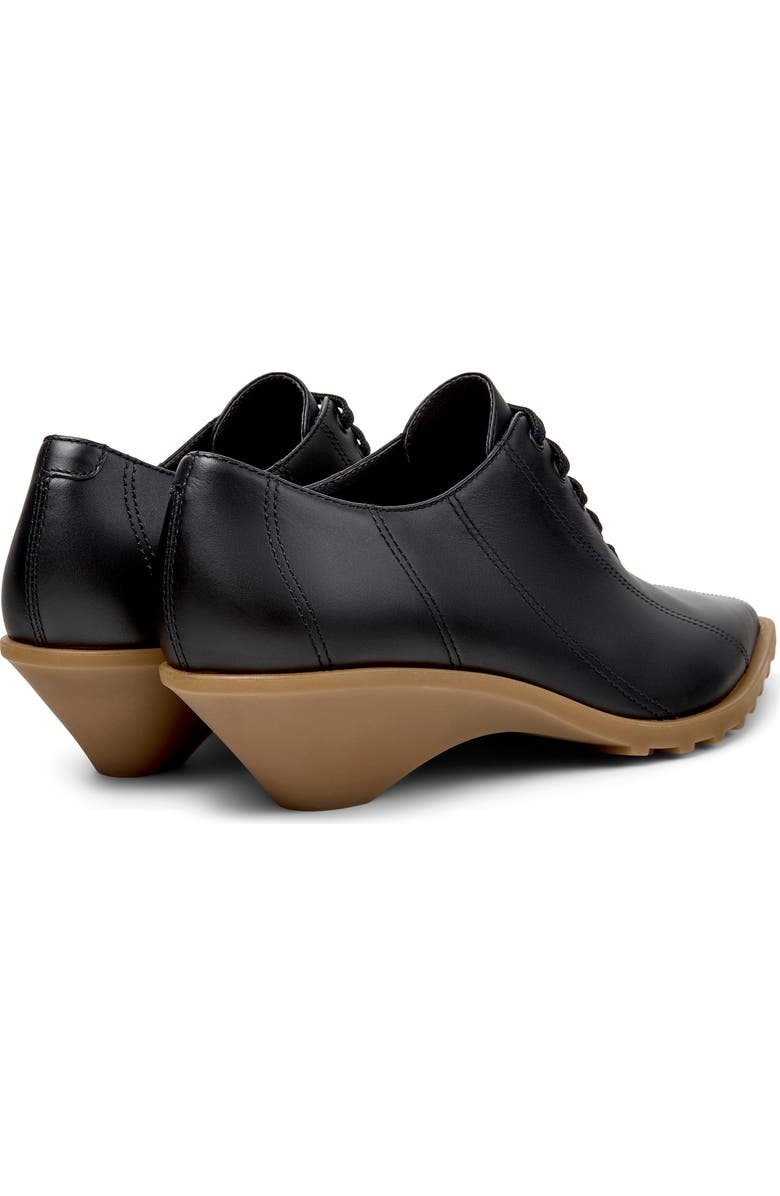 Camper Anita Pointed Toe Lace-Up Sneaker, Alternate, color, Black