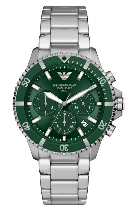 World Explorer Solar Chronograph Bracelet Watch, 43.5mm