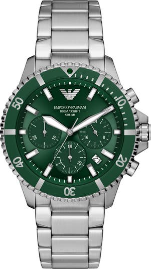 Emporio Armani World Explorer Solar Chronograph Bracelet Watch