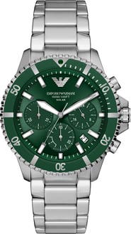 Emporio Armani World Explorer Solar Chronograph Bracelet Watch, 43.5mm
