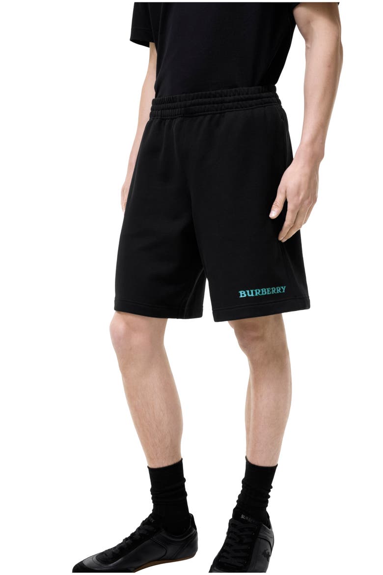 Logo Cotton Shorts, Main, color, Black