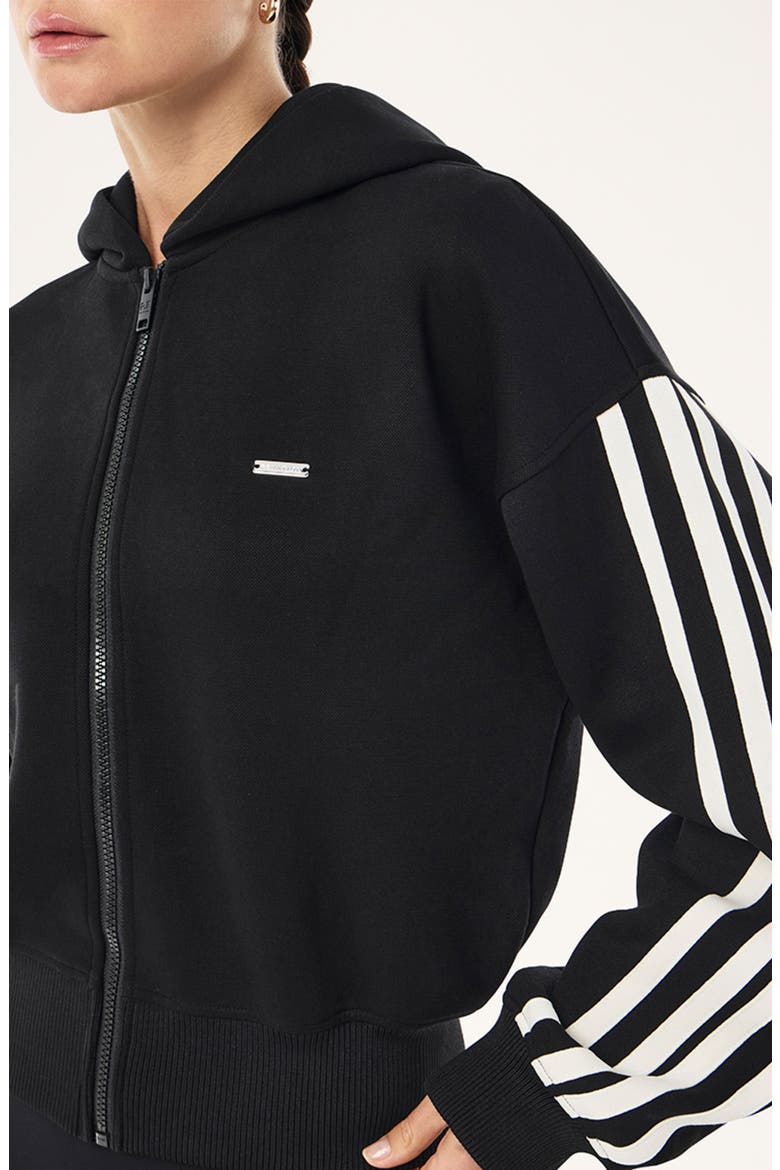 Flip Side Full Zip Hoodie, Alternate, color, BLACK