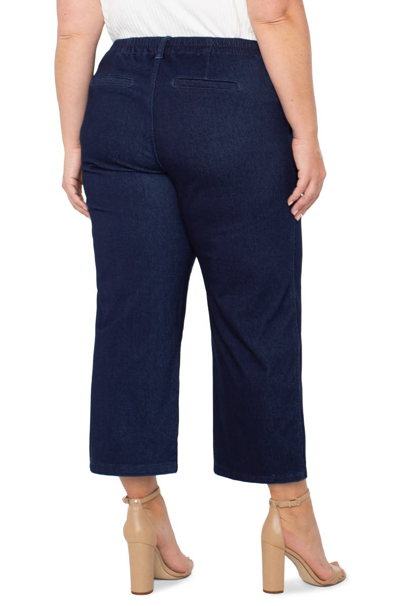 Liverpool Los Angeles Wide Leg Crop Jeans, Alternate, color, Indigo Rinse