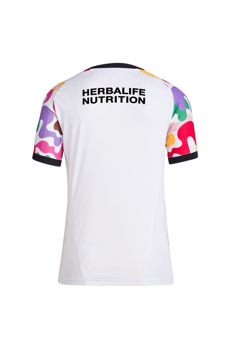 Women's adidas White LA Galaxy 2023 Pride Pre-Match Top, Alternate, color, White
