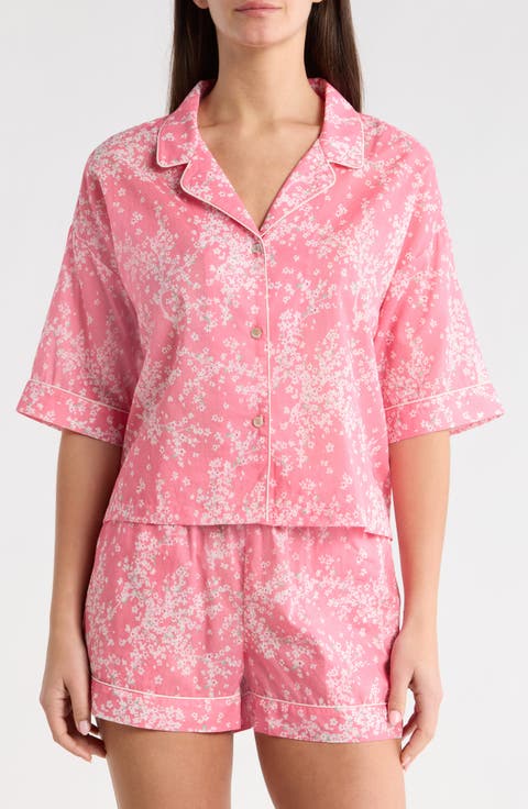 Cheri Blossom Cotton Sateen Short Pajamas