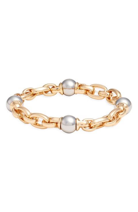 Orb Station Chain Stretch Bracelet