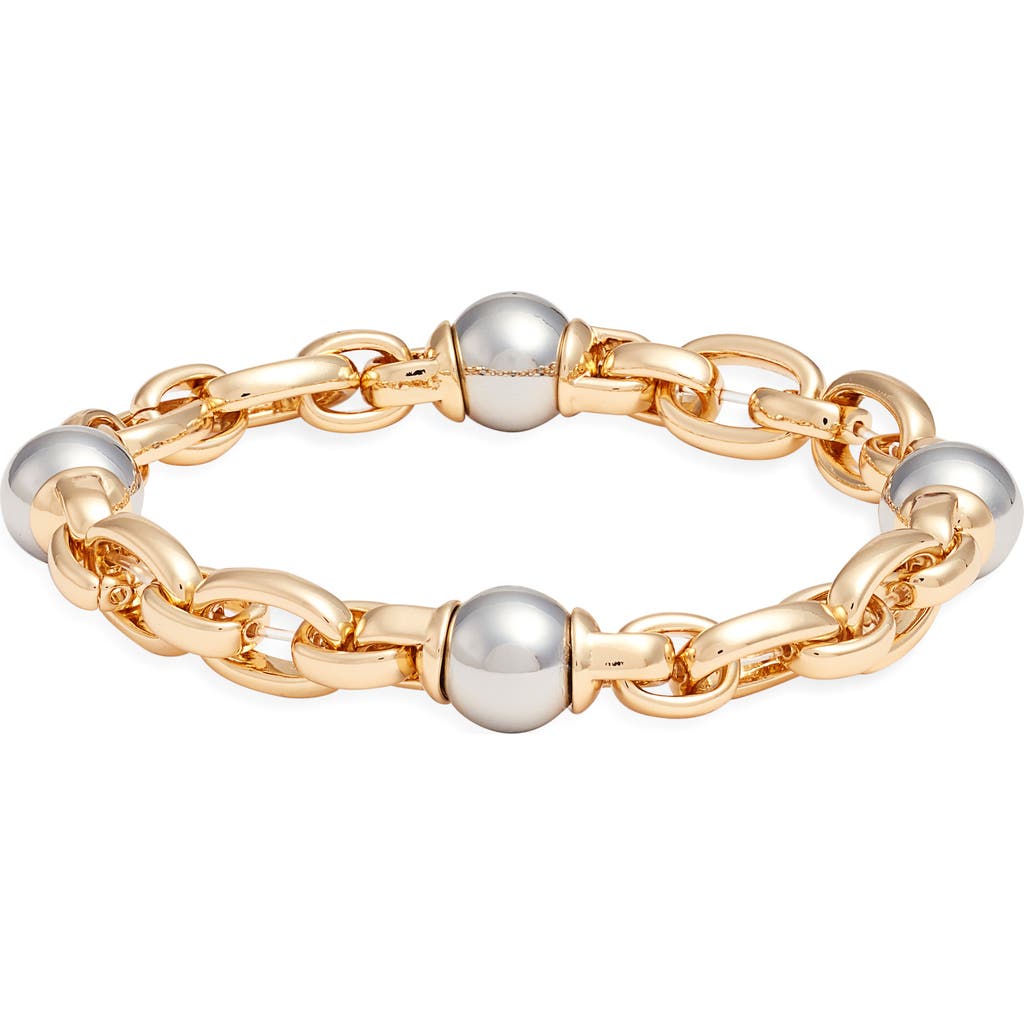 Nordstrom Orb Station Chain Stretch Bracelet In Gold