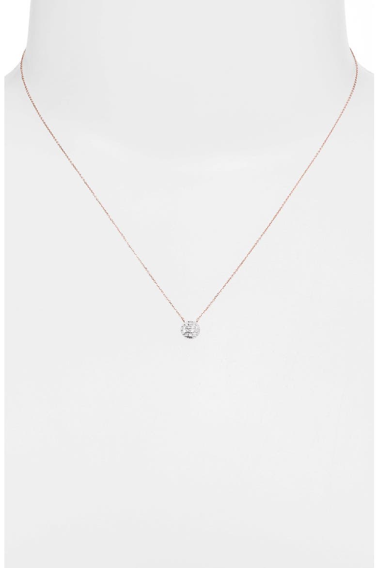 Lauren Joy Diamond Disc Pendant Necklace, Alternate, color, ROSE GOLD