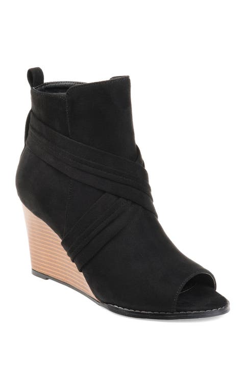 Sabeena Wedge Peep Toe Bootie (Women)