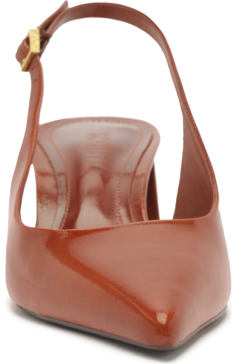 Schutz Rhonda Mid Slingback Pointed Toe Pump, Alternate, color, Caramel Top