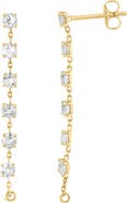 EFFY White Topaz Linear Drop Earrings