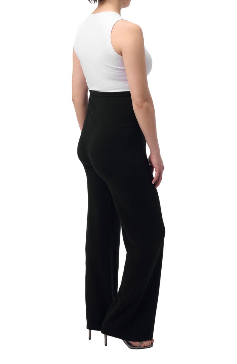 GOBI Mongolian Cashmere Wide-Leg Knitted Maternity Cashmere Pants, Alternate, color, Black