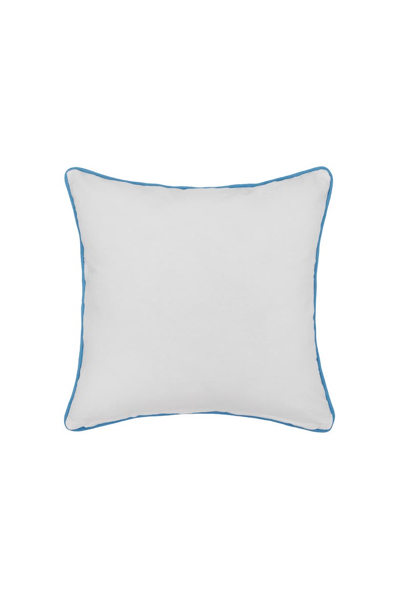 Starfish By The Sea Printed and Applique Accent Throw Pillow, Alternate, color, White