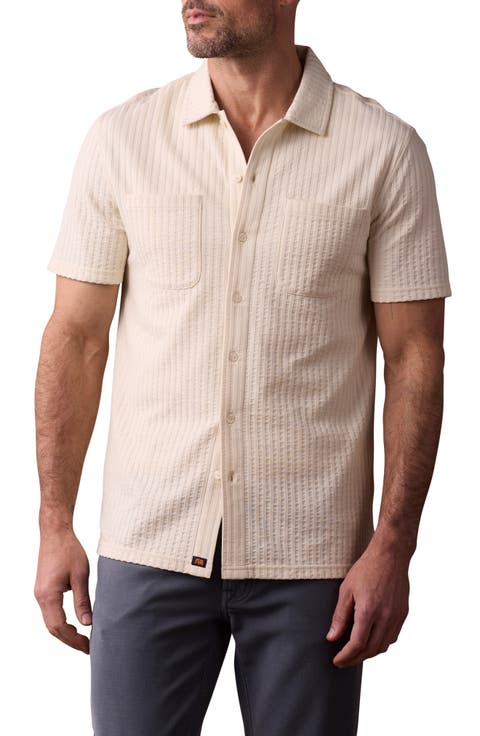 Getaway Short Sleeve Knit Button-Up Shirt