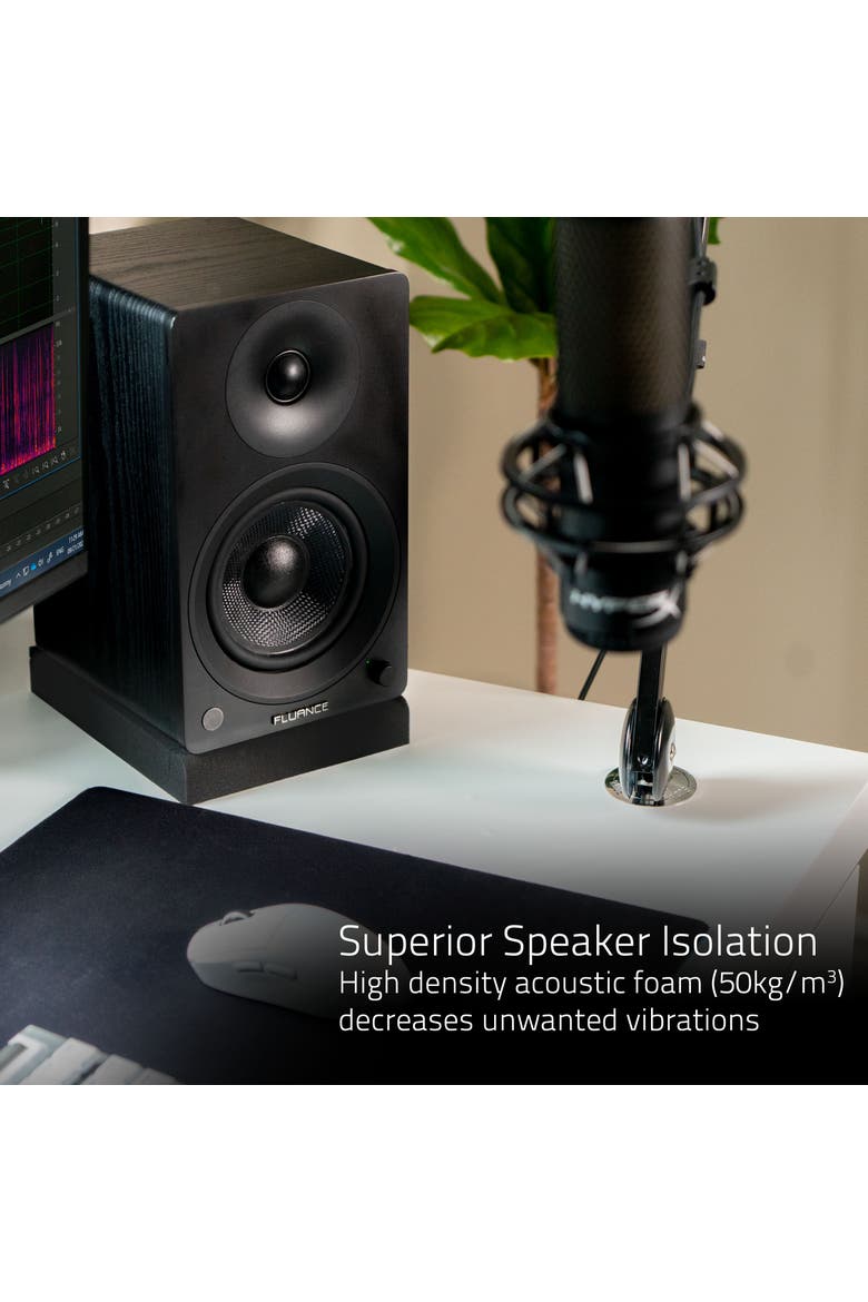 High Density Foam Isolation Pads for Bookshelf Speakers, 8.5'' x 6.35'', Alternate, color, Black