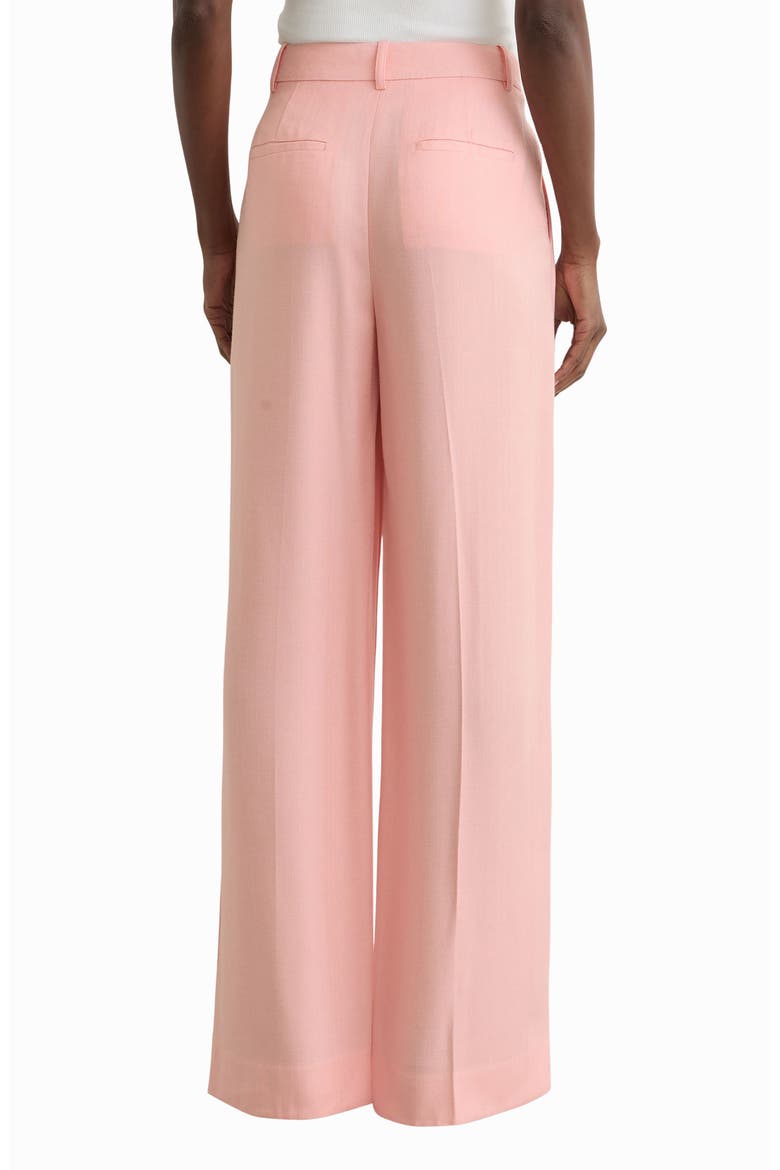 Magda Pleated Linen Wide Leg Pants, Alternate, color, PINK