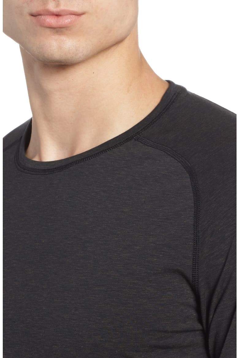 Long Sleeve Base Layer Tee, Alternate, color, BLACK OXIDE HEATHER