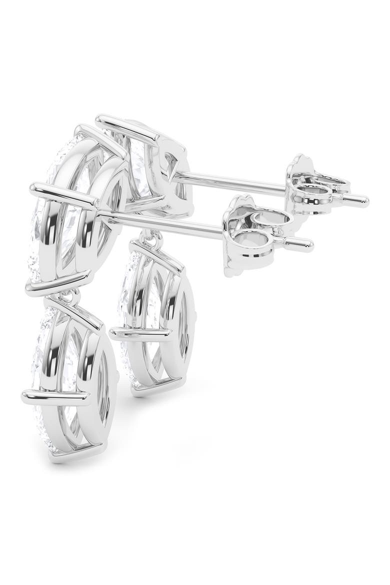 Lab Grown Diamond Twin Marquise Cut Drop Earrings, Alternate, color, 18K WHITE GOLD