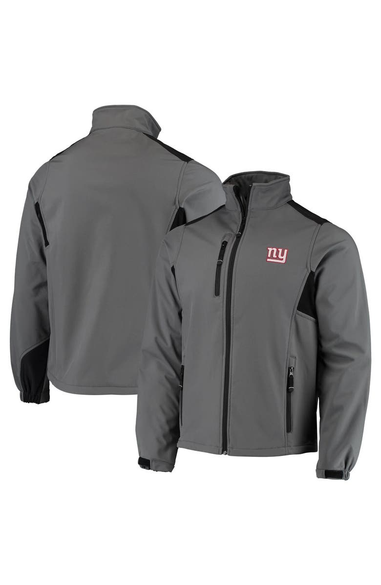 DUNBROOKE Men's Dunbrooke Charcoal New York Giants Circle Softshell Fleece Full-Zip Jacket, Alternate, color,