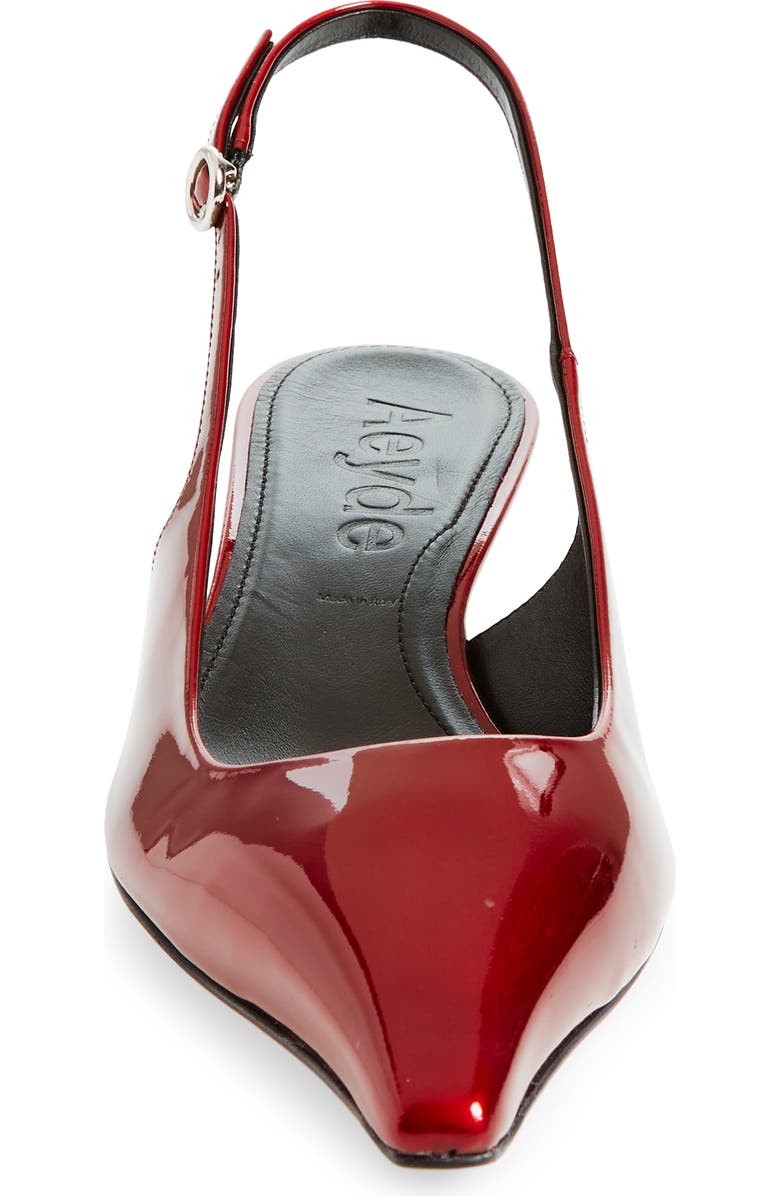 aeyde Metallic Slingback Pump, Alternate, color, Red Metallic