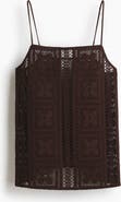 H&M Silk-blend Crochet-look Top