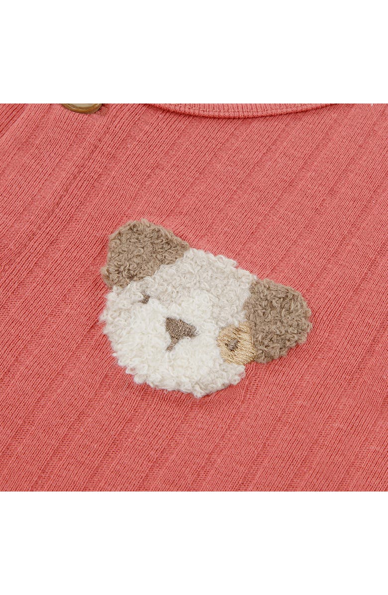 Huggies Rib Romper & Sun Hat Set, Alternate, color, Huggies Mineral Red