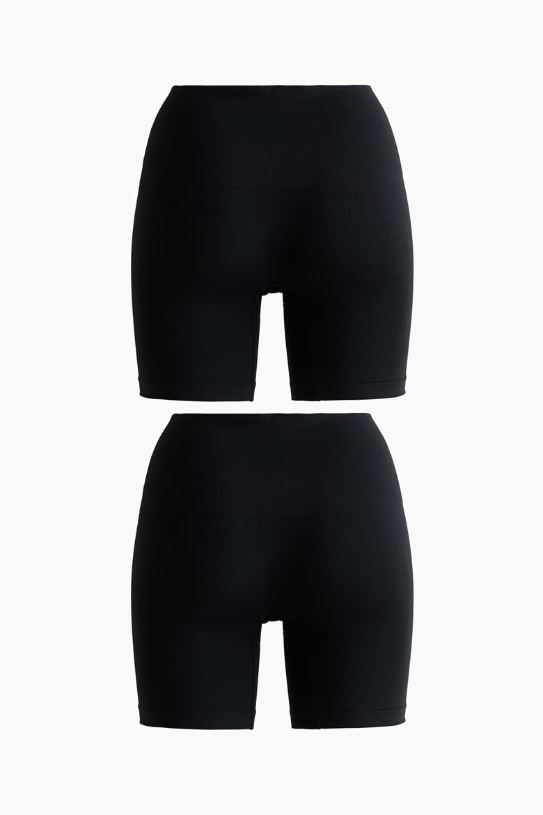2-pack Seamless Medium Shape Bikers, Alternate, color, Black