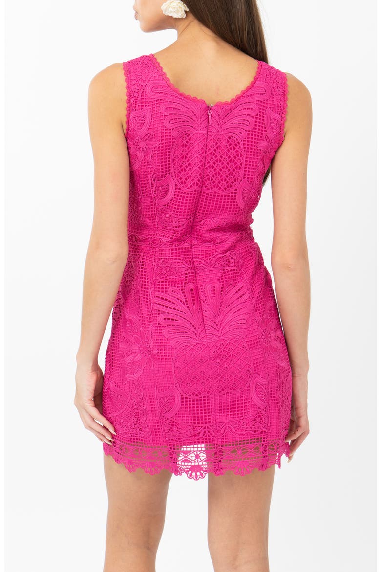 Maritza Fit and Flare Lace Minidress, Alternate, color, BERRY PINK