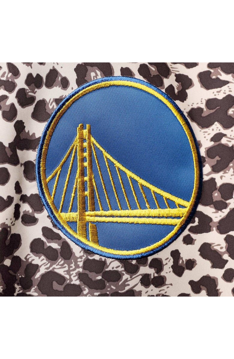 DKNY SPORT Women's DKNY Sport Leopard Golden State Warriors Gabriella Windbreaker Half-Zip Hoodie, Alternate, color, 