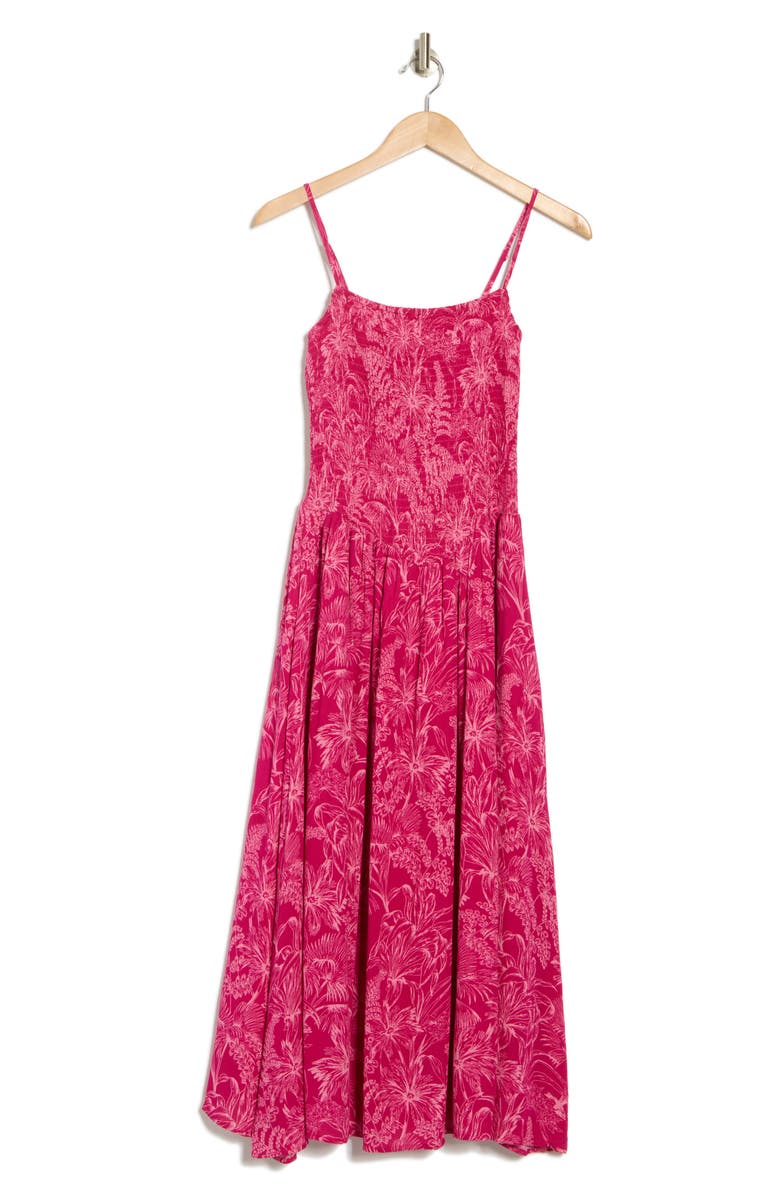 Lush Smocked Drop Waist Maxi Dress, Alternate, color,