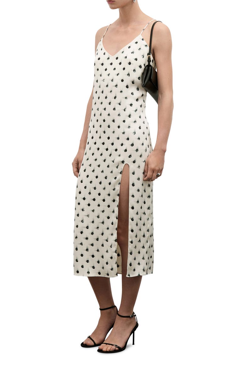 Azar Polka Dot Slipdress, Main, color, ECRU