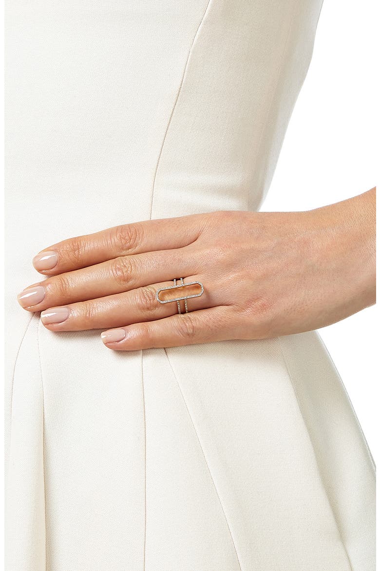 Naida Diamond Cocktail Ring, Alternate, color, GOLD