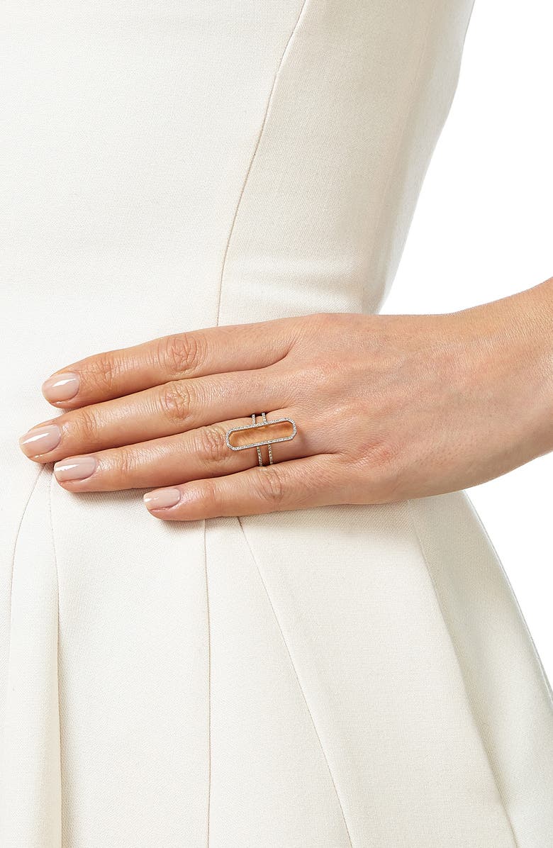 Monica Vinader Naida Diamond Cocktail Ring, Alternate, color,