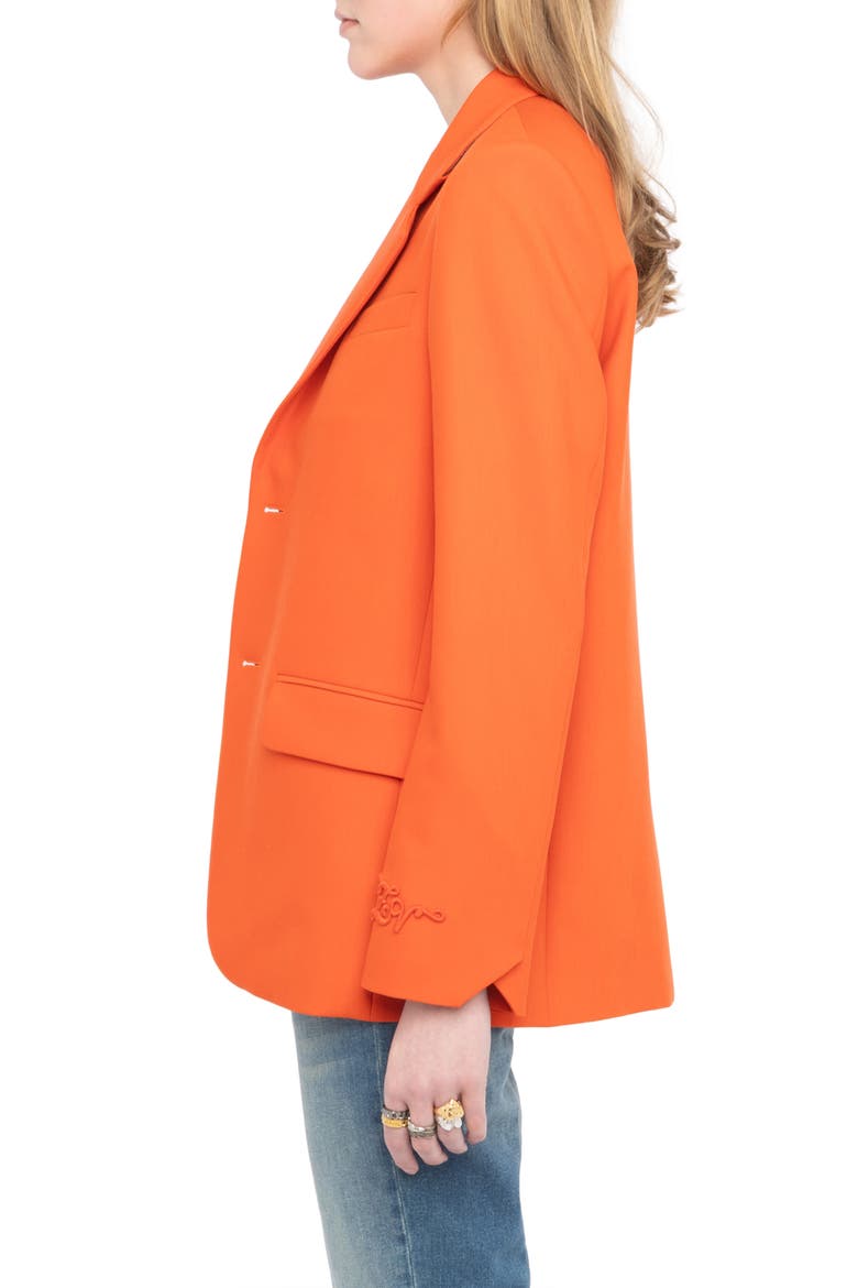 Notch Lapel Jacket, Alternate, color, TANGERINE
