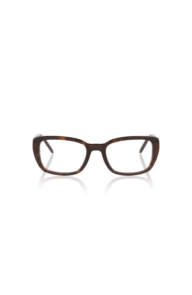 Saint Laurent 53mm Rectangle optical glasses, Alternate, color, Tortoise