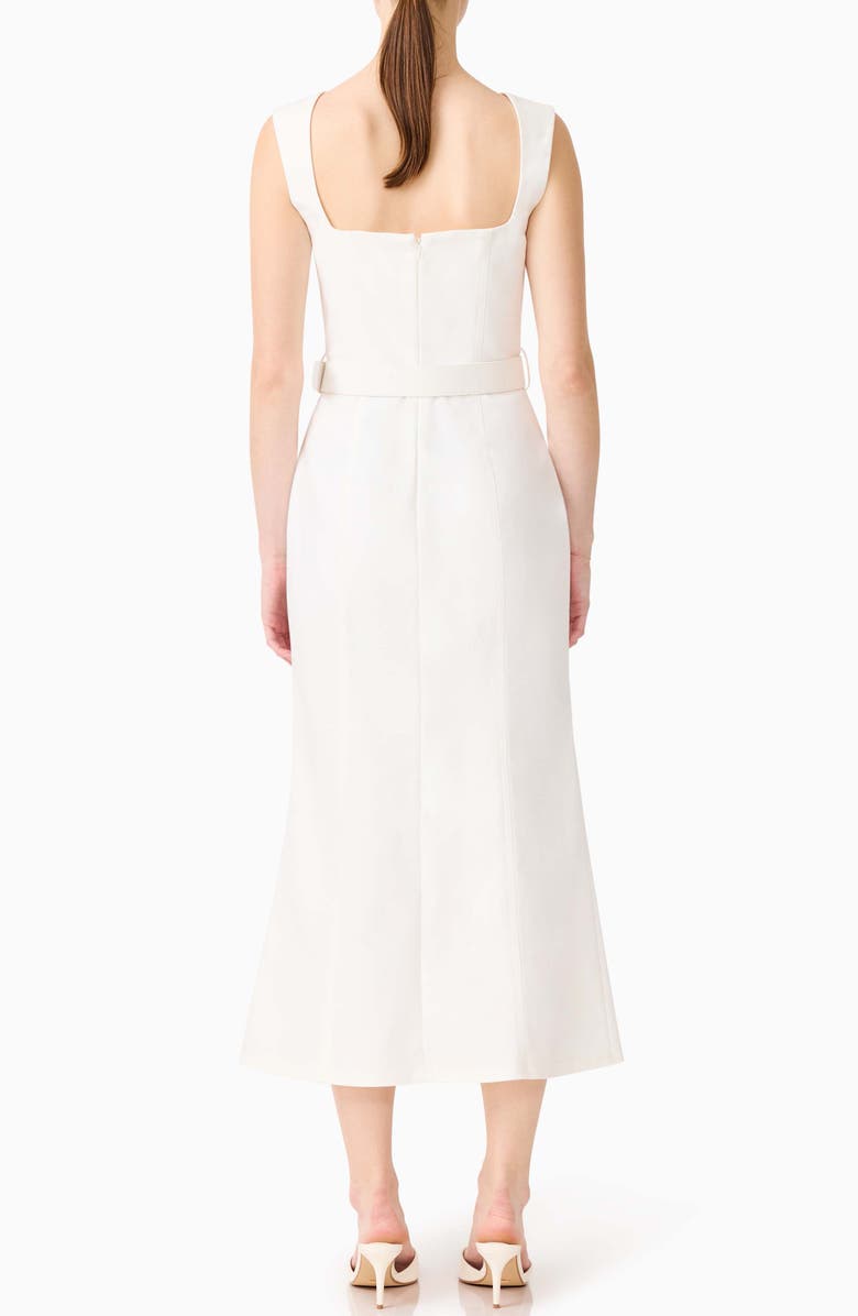 Elliatt Nydia Belted Cotton Blend Sheath Dress, Alternate, color, White