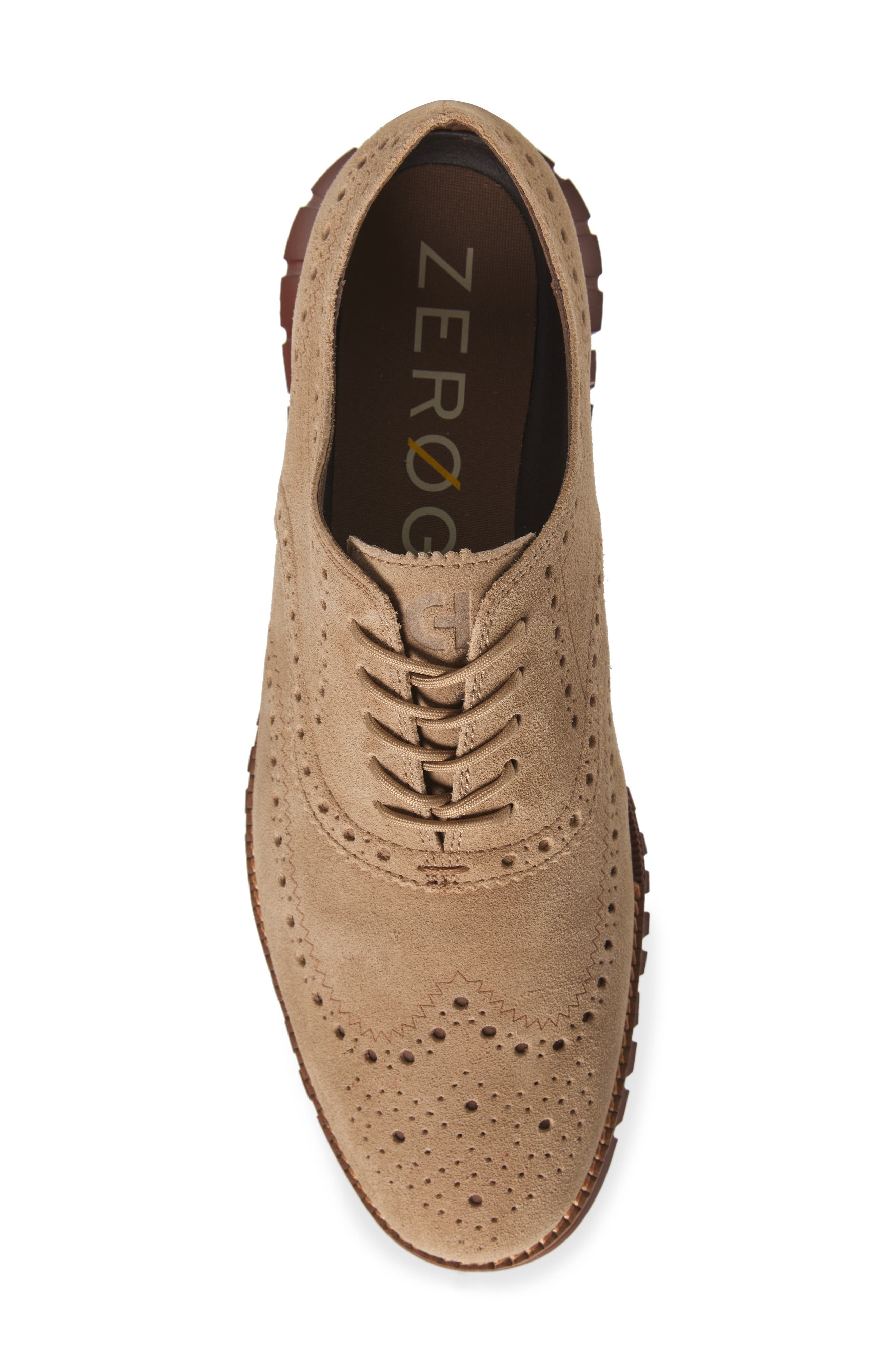 Cole Haan 'ZeroGrand' Wingtip, Alternate, color, Dark Latte Suede Natural