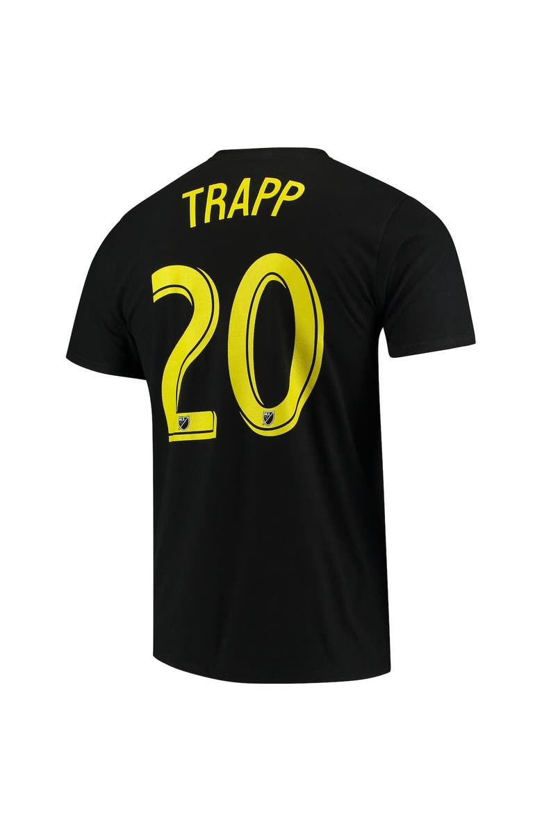 adidas Male Adult Wil Trapp Black Columbus Crew 2017 MLS Player Name and Number T-Shirt, Alternate, color, 