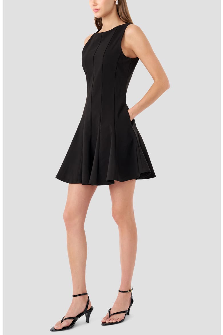 Skater Dress, Alternate, color, BLACK
