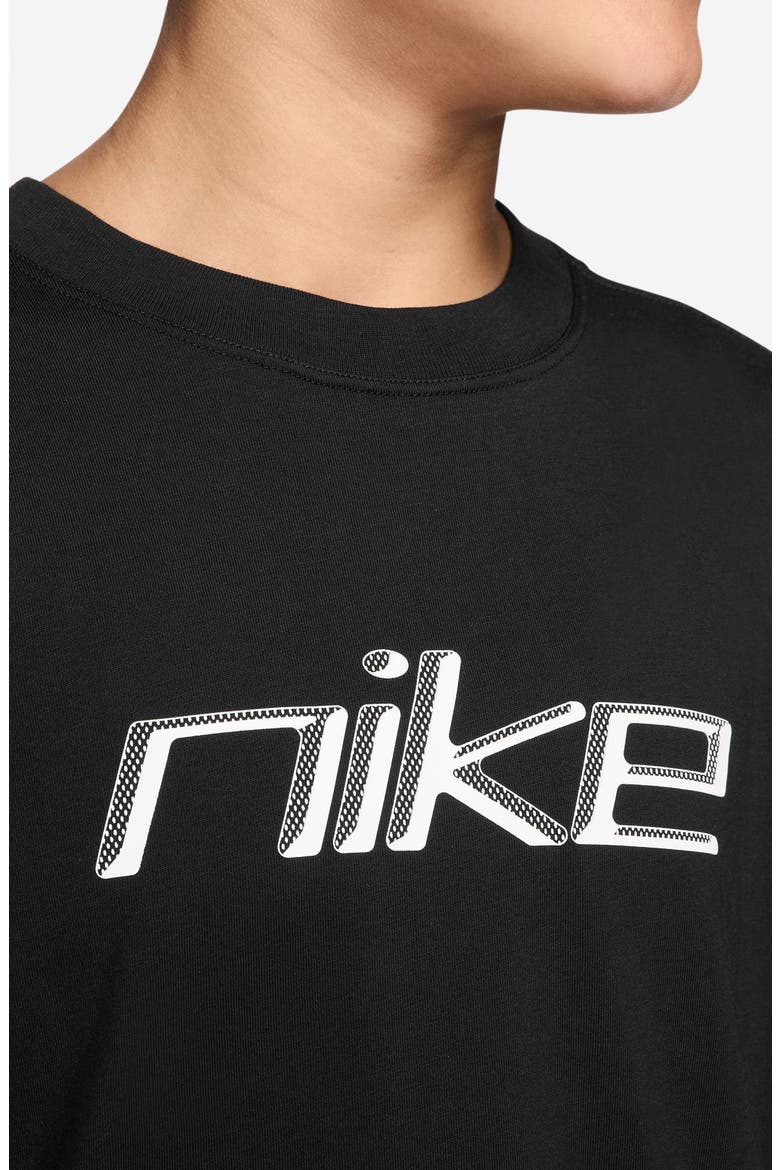 Kids' Oversize Cotton Graphic T-Shirt, Alternate, color, 010 BLACK