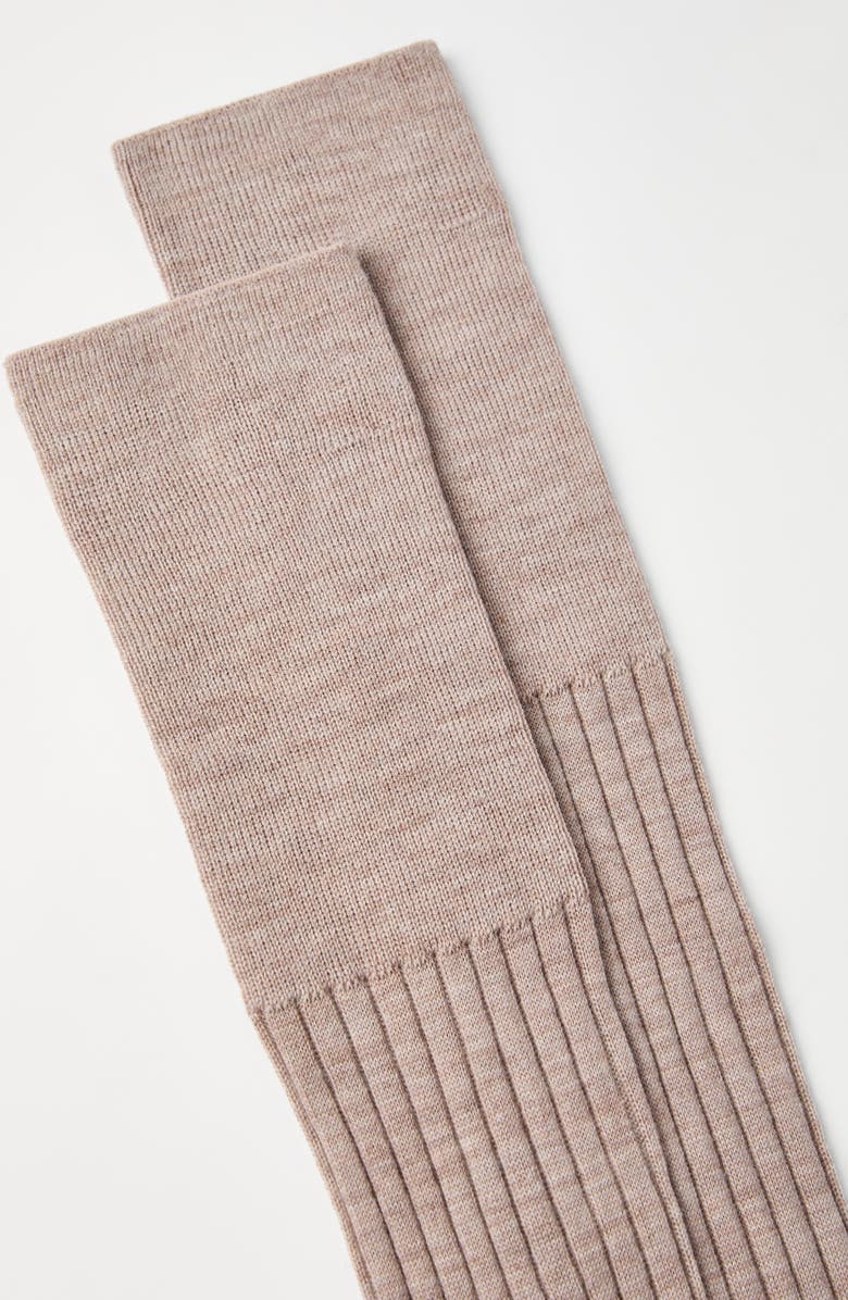 Brunello Cucinelli Ribbed socks, Alternate, color, Hazelnut