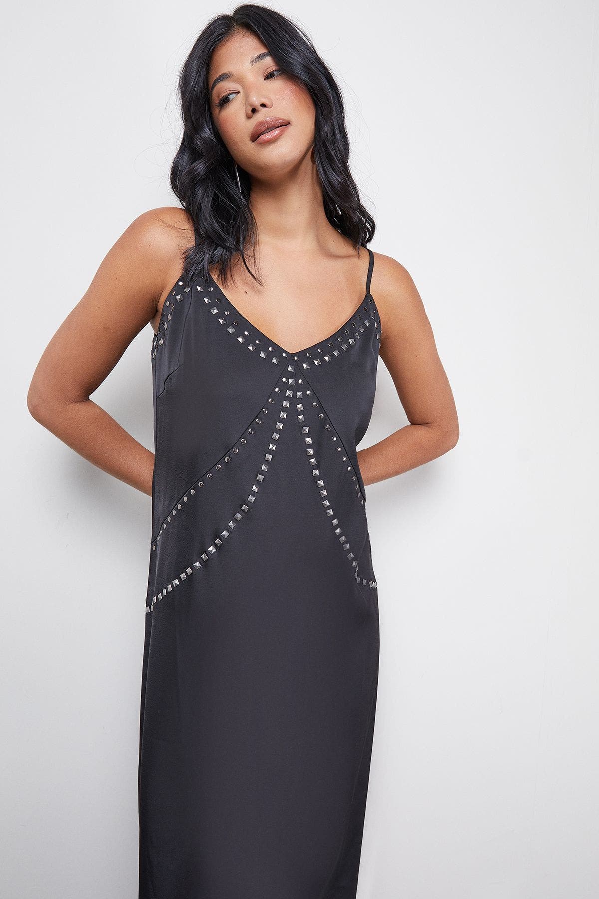 Premium Stud Embellished Slip Dress - image 2