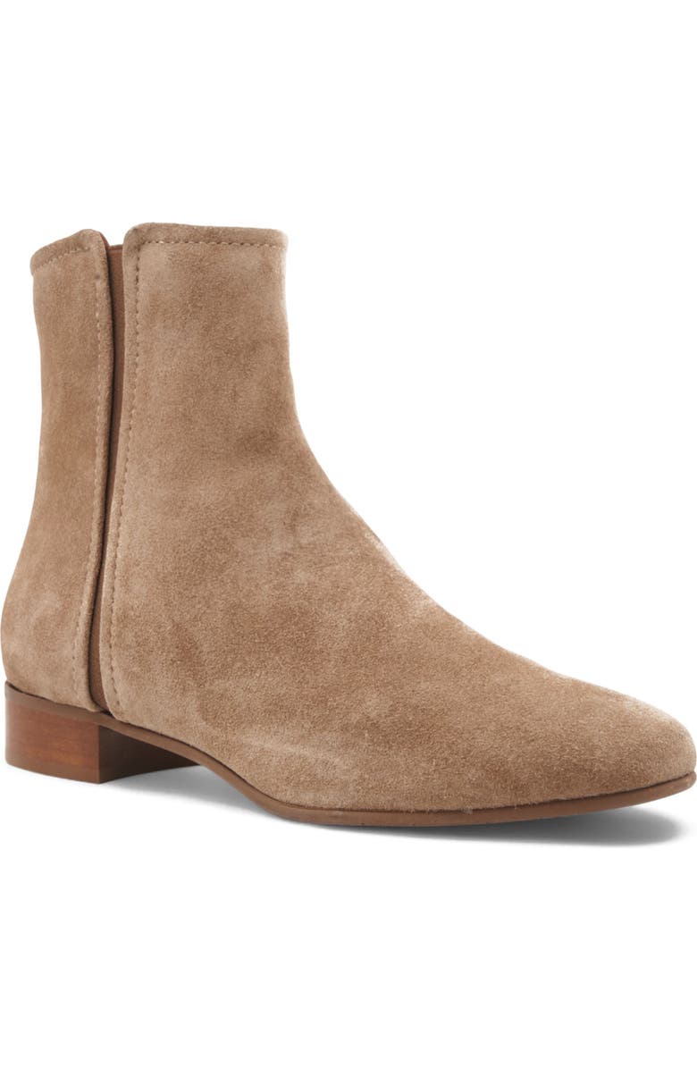 Aquatalia Sahara Weatherproof Bootie, Main, color, Champagne Suede