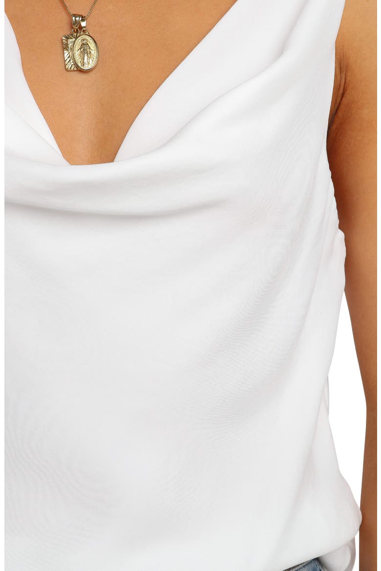 Vinita Cowl Neck Tank, Alternate, color, WHITE