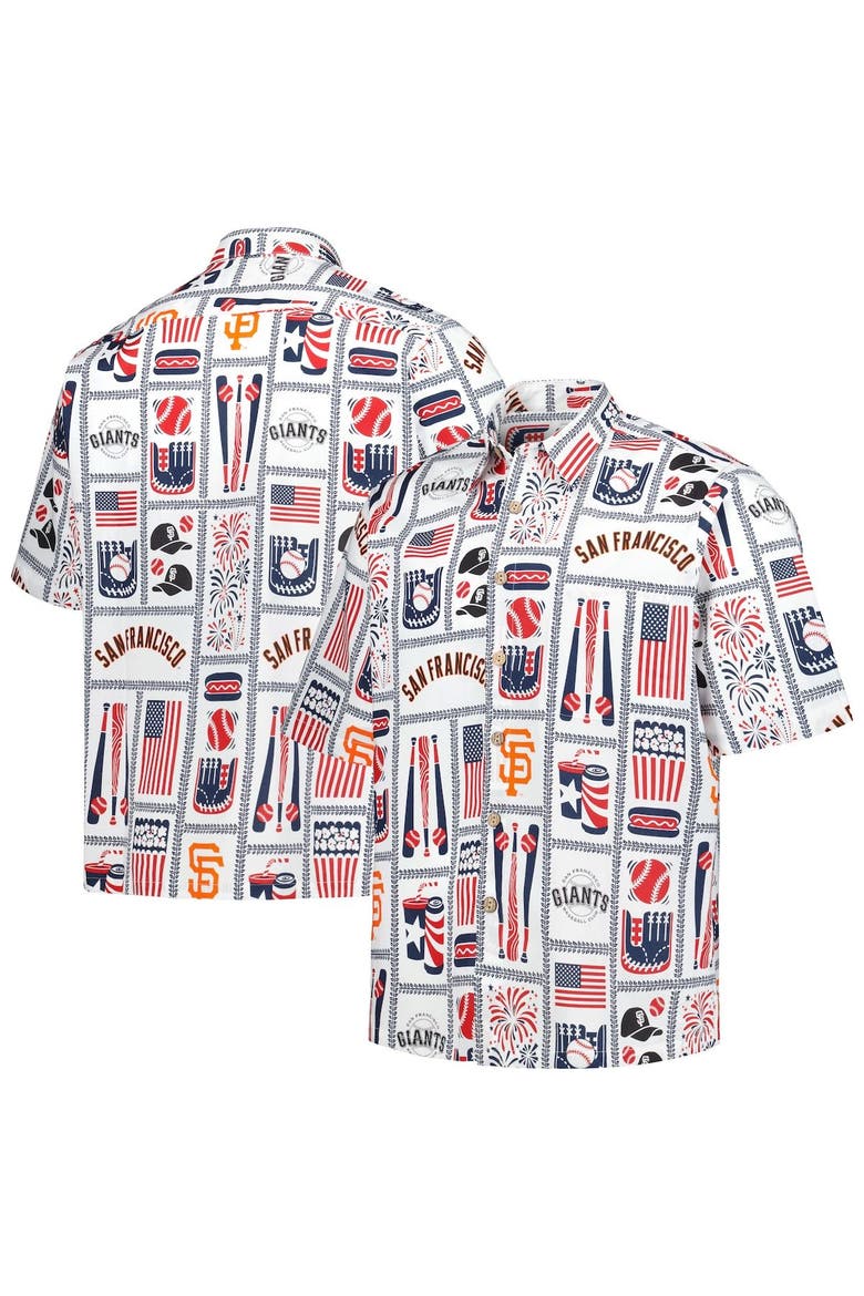 Men's Reyn Spooner White San Francisco Giants Americana Button-Up Shirt, Main, color, White