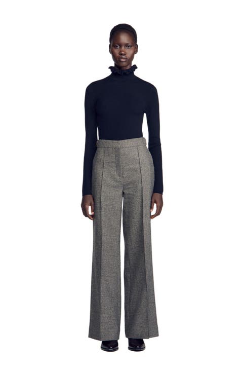 Wool suit trousers