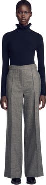 SANDRO Wool suit trousers