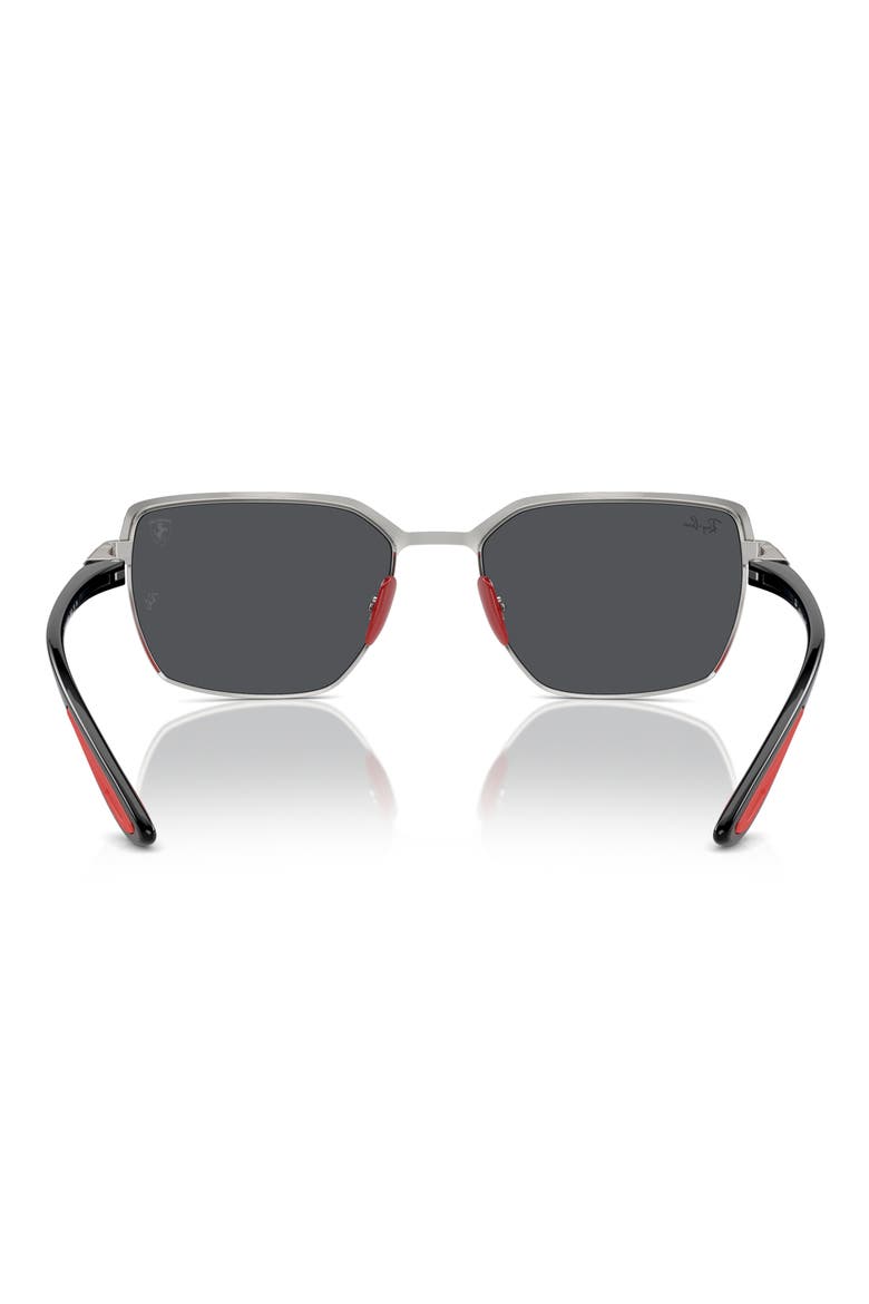 x Ferrari Scuderia 58mm Square Sunglasses, Alternate, color, DARK GREY